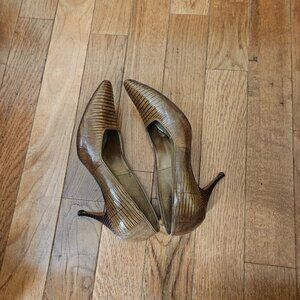 Genuine Ladies Reptile Slip-on Pumps